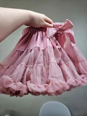 レディース ピング チュチュ スカート リボン 装飾