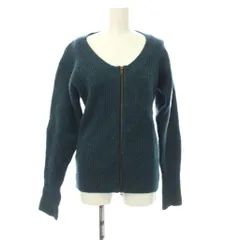 マーガレットハウエル MHL. カーディガン ウール 緑 ジップアップ 長袖 無地 /JP