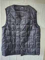 メンズ95 100 軽量 ダウン ベスト ブラック