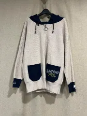 セレクトショップ ニット フード ジップアップ カーディガン / F