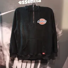 DICKIES(ディッキーズ) 黒 フード ハーフジップアップ
