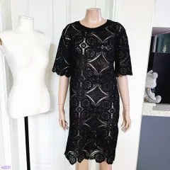 --- 5 000 一---( 44 55 サイズ 黒 レース ワンピース 2221