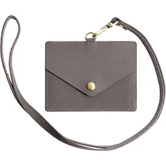 [RafiCaro] パスケース IDカードホルダー Wポケット 定期入れ本革 イタリアンレザー 首掛け ネックストラップ付 idケース 社員証 カードケース メンズ レディース エタンkoe a58fdf25