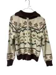 ミルスタジオ ジップアップ カラーニット カーディガン