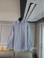 ほぼ新品 ポロラルフローレン ストライプシャツ シャツ クラシック L