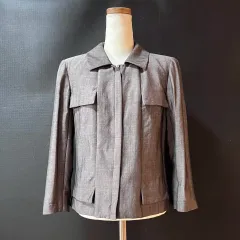 EU36)00s ケンゾー パリ フランス製 ウール モヘア ビスコース ジャケット