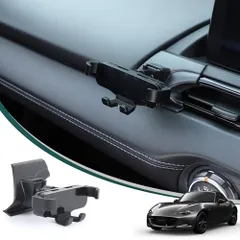 新型 マツダ ロードスター ND スマホホルダー スマートフォンホルダー 車載ホルダー 車 スマホスタンド 携帯 ホルダー スマホスタンド 回転クリップ スイッチ エアコンボタン ABS製 片手操作 全機種対応 取付簡単 カ【送料無料】【☆Y d95a8845