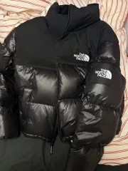 (W)THE NORTH FACE ホワイトレーベル ノベルティ ヌプシ ダウンジャケット ブラック 90(M)