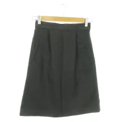 アーバンリサーチ サニーレーベル URBAN RESEARCH Sonny Label スカート 台形 ひざ丈 シンプル ウエストゴム 厚手 F グレー /AO18のサムネイル