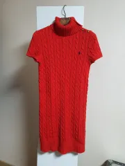 POLO RALPH LAUREN ケーブルニット ワンピース ゴールドボタン Ralph Lauren