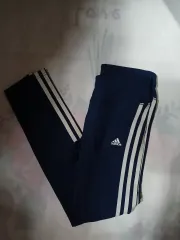 アディダス 3本線 ネイビー 起毛 レギンス