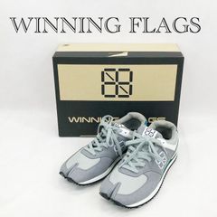 미사용에 가까운 극미품 WINNING FLAGS 위닝 플래그스 버선 스니커 WF FLA651 25 cm그레이 박스 있음 일본제 레이디스 구두 _219068