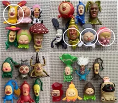 【4個セット】こびとづかん おすわりマスコット　2 ガシャポン　ガチャガチャ　ガチャ　フィギュア　こびとずかん　こびと図鑑　イチゴクレナイ　シノビイエコビト　バイブスマダラ　アラシクロバネ　タカラコガネ　カクレケダマ　カクレモモジリ　シークレット