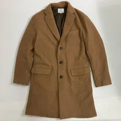 ◆ BEAMS HEART ビームスハート アウター チェスターコート ポリエステル ベージュ 無地 サイズM メンズ