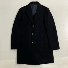 ◆ 417 EDIFICE 417 エディフィス アウター チェスターコート ウール ブラック 無地 サイズXL メンズ