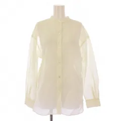 アーバンリサーチ URBAN RESEARCH シャツ ブラウス 長袖 バンドカラー シアー シースルー ワンカラー 無地 F アイボリー /BB