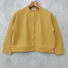 URBANRESEARCH Sonny Label アーバンリサーチサニーレーベル ノーカラー カーディガン 長袖 ソフト起毛 トップス  イエロー Fサイズ ◎_〇◇☆
