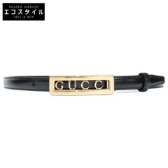 GUCCI グッチ 037・2092・0939・0 ロゴバックル パテントレザー 65・26