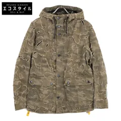 DIESEL ディーゼル ｶｰｷ ｺｯﾄﾝ ﾃﾞｽﾄﾛｲ加工 ﾒｯｼｭﾗｲﾆﾝｸﾞ ｶﾓﾌﾗ ﾌｰﾃﾞｯﾄﾞｼﾞｯﾌﾟｼﾞｬｹｯﾄ M