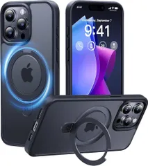 【8年間の技術結晶！4in1超万能モデル】CASEKOO iPhone 15 Pro Max 用 ケース 米軍MIL規格 耐衝撃 MagSafe対応 隠しスタンド 指紋防止 マット仕上げ 黄変防止 薄型半透明 スマホケース ストラップホール付き