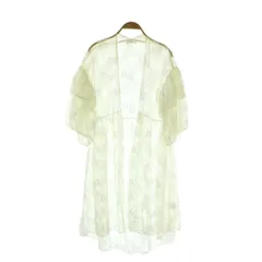 デイシー deicy ロング カーディガン レース 五分袖 ボリュームスリーブ F ホワイト /MY ■OS