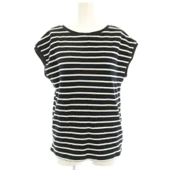 アーバンリサーチ ドアーズ URBAN RESEARCH DOORS ニット カットソー ONE 紺 ネイビー ボーダー フレンチスリーブ /HN