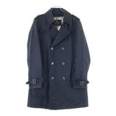 BURBERRY BLACK LABEL (バーバリー ブラックレーベル) ノヴァチェック ライナー付き ガンフラップ トレンチコート ブラック/ベージュ BMA05-302-09