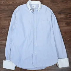 Brooks Brothers　ブルックスブラザーズ　ブラックフリース　ダブルカフス　長袖シャツ　ストライプ　アメリカ製　BB2