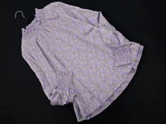 snidel スナイデル サテン 総柄 ギャザー ブラウス シャツ sizeONE/ラベンダー ■◇ レディース