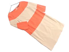23区 大きいサイズ バイカラー ワンピース size44/オレンジｘベージュ ■◇ レディース
