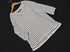 INGNI イング ボーダー Vネック カットソー sizeM/白ｘ黒 ■◇ レディース