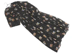 ZARA basic ザラ ベーシック 花柄 シアー ワンピース sizeS/黒 ■◇ レディース