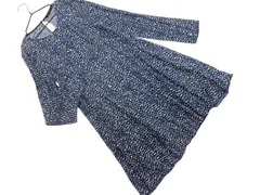 ZARA WOMAN ザラ ウーマン 総柄 Aライン ワンピース sizeS/白ｘ紺 ■◇ レディース