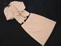 NATURAL BEAUTY BASIC ナチュラルビューティーベーシック KOFI COLLECT リネン混 ツイード ノーカラー ジャケット スカート セットアップ size上M下S/ピンク ■◇ レディース