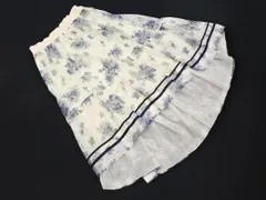 axes femme アクシーズファム 花柄 レース スカート sizeF/白ｘ青 ■◇ レディース