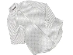 ZARA basic ザラ ベーシック ストライプ シャツ sizeS/グレーｘ白 ■◇ レディース