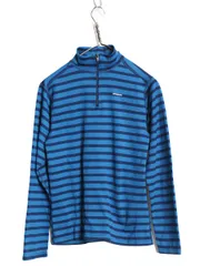 【お得なクーポン配布中!】 パタゴニア キャプリーン 3 長袖 Tシャツ キッズ XL レディース M 程 12年製 ストレッチ カットソー ロンT インナー ハーフジップ ボーダー