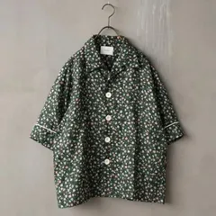 MANON (マノン) | ORIGINAL LINEN FLOWER OPEN COLLAR SHT (flower) one size | トップス シャツ 花柄のサムネイル