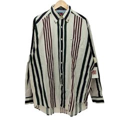 トミーヒルフィガー TOMMY HILFIGER ロゴ刺繍 ボタンダウン L/S シャツ メンズ import：M 