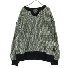 niko and... ニコアンド 長袖 キーネック ニット F ブラック系 メンズ 古着