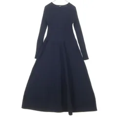 美品 PLST プラステ 長袖 ニット ロングワンピース M ネイビー レディース 古着