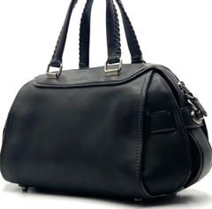 【希少】Chloé　ミニボストンバッグ パッツィー レザー スタッズ 大容量 黒 希少】Chloé ミニボストンバッグ パッツィー レザー スタッズ 大容量