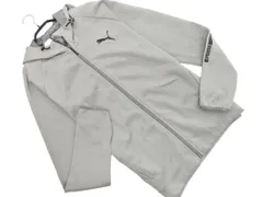 PUMA プーマ ロゴ プリント ジップアップ パーカー sizeM/グレー ■◇ メンズ