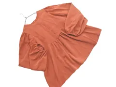 nano universe ナノユニバース ボリュームスリーブ 長袖 ブラウス シャツ size36/ブラウン ■◇ レディース