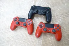 PlayStation4 PS4 SONY DUALSHOCK4 CUH-ZCT2J ワイヤレスコントローラー マグマレッド cuh-zct1j ブラック 合計3個セット 管理GM0324