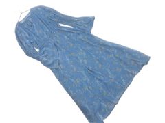 Lily Brown リリーブラウン 総柄 ベルスリーブ ワンピース sizeF/紺 ■◇ レディース