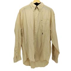 トミーヒルフィガー TOMMY HILFIGER エンブレム刺繍ロゴ ボタンダウン ロングスリーブシャツ メンズ  XL