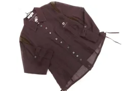 mila schon ミラショーン メッシュ 切替 シアー シャツ sizeM/茶 ■◇ レディースのサムネイル