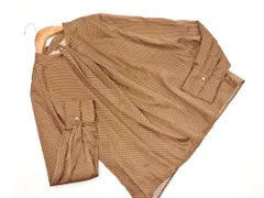 OPAQUE オペーク 総柄 ブラウス シャツ size38/茶 ■◇ レディースのサムネイル