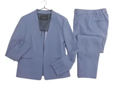 green label relaxing グリーンレーベルリラクシング ユナイテッドアローズ セットアップ ジャケット パンツ スーツ size40/青 ■◇ レディース